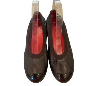 Pas de rouge Petra leather ballet flats